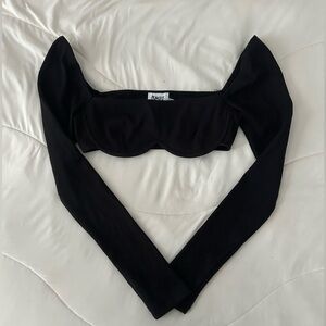 Black Princess Polly Crop top